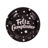 PLATOS FELIZ CUMPLEAÑOS X6 18CM