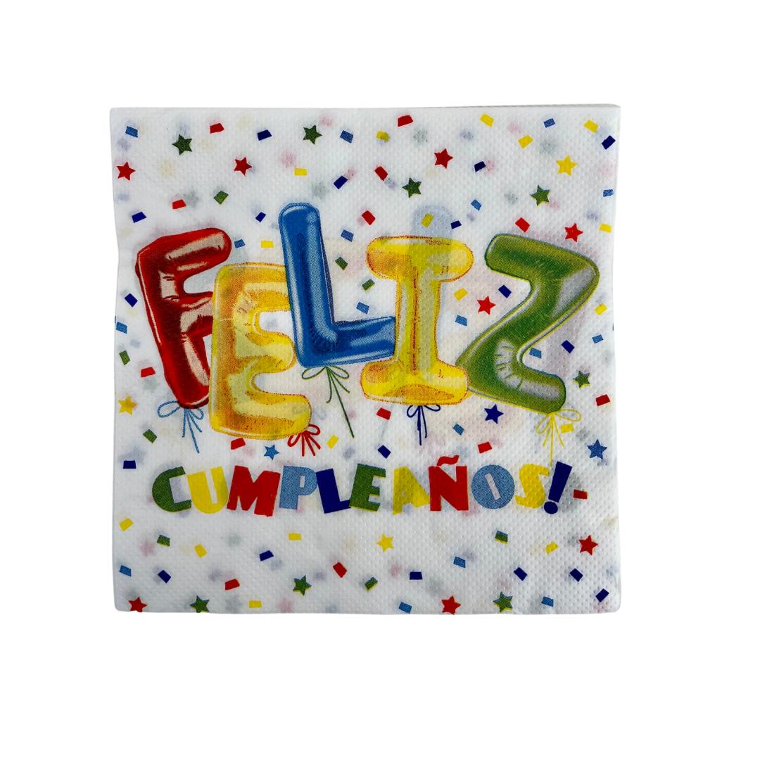 Servilletas Feliz Cumpleaños Retro 16 Unidades