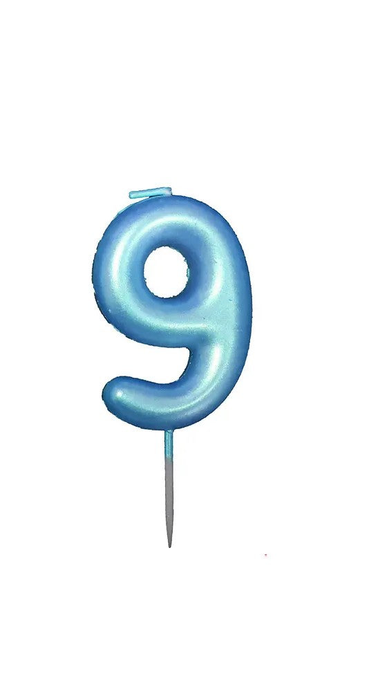 VELA NUMERO 9 CELESTE