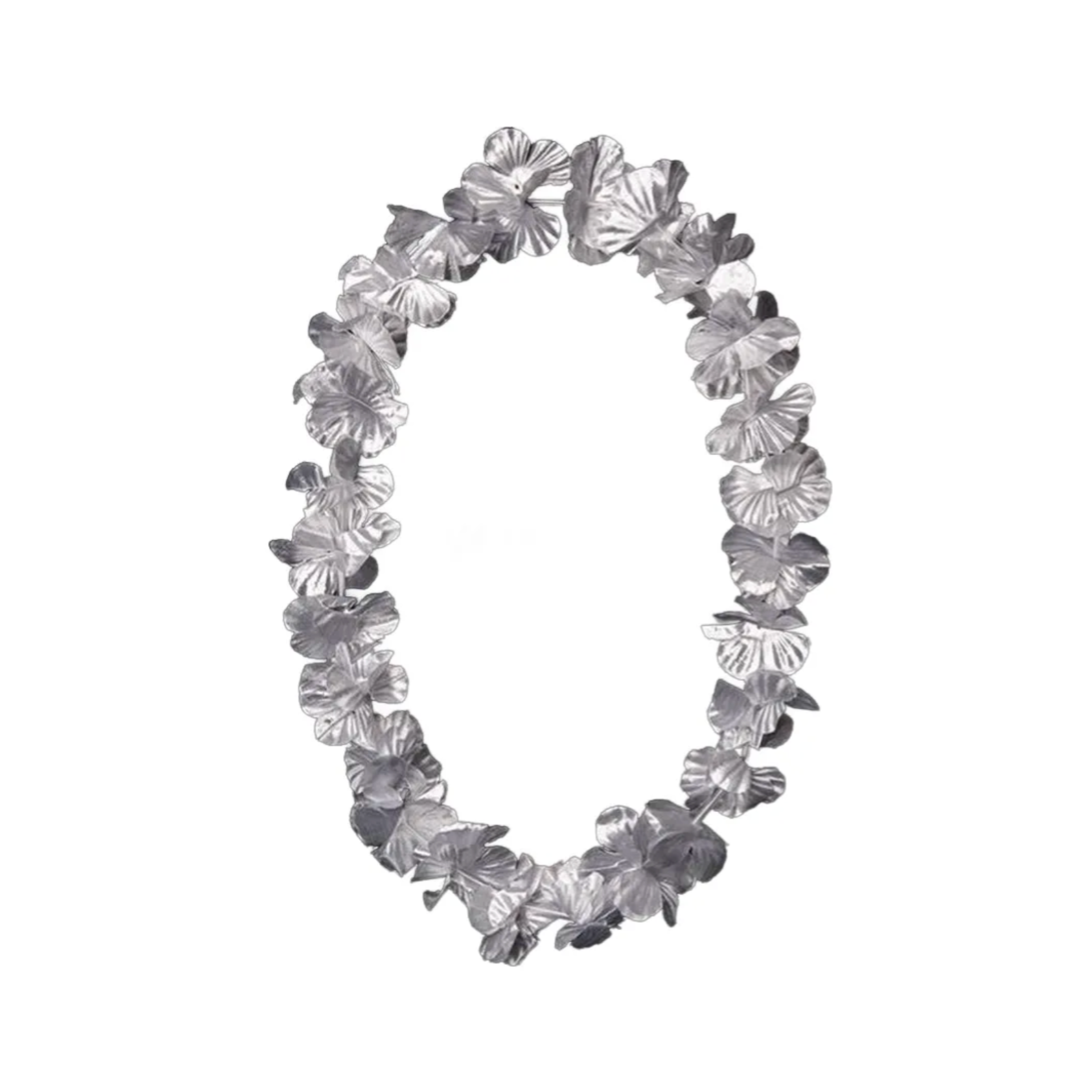 Collar Hawaiano Plateado x 4un