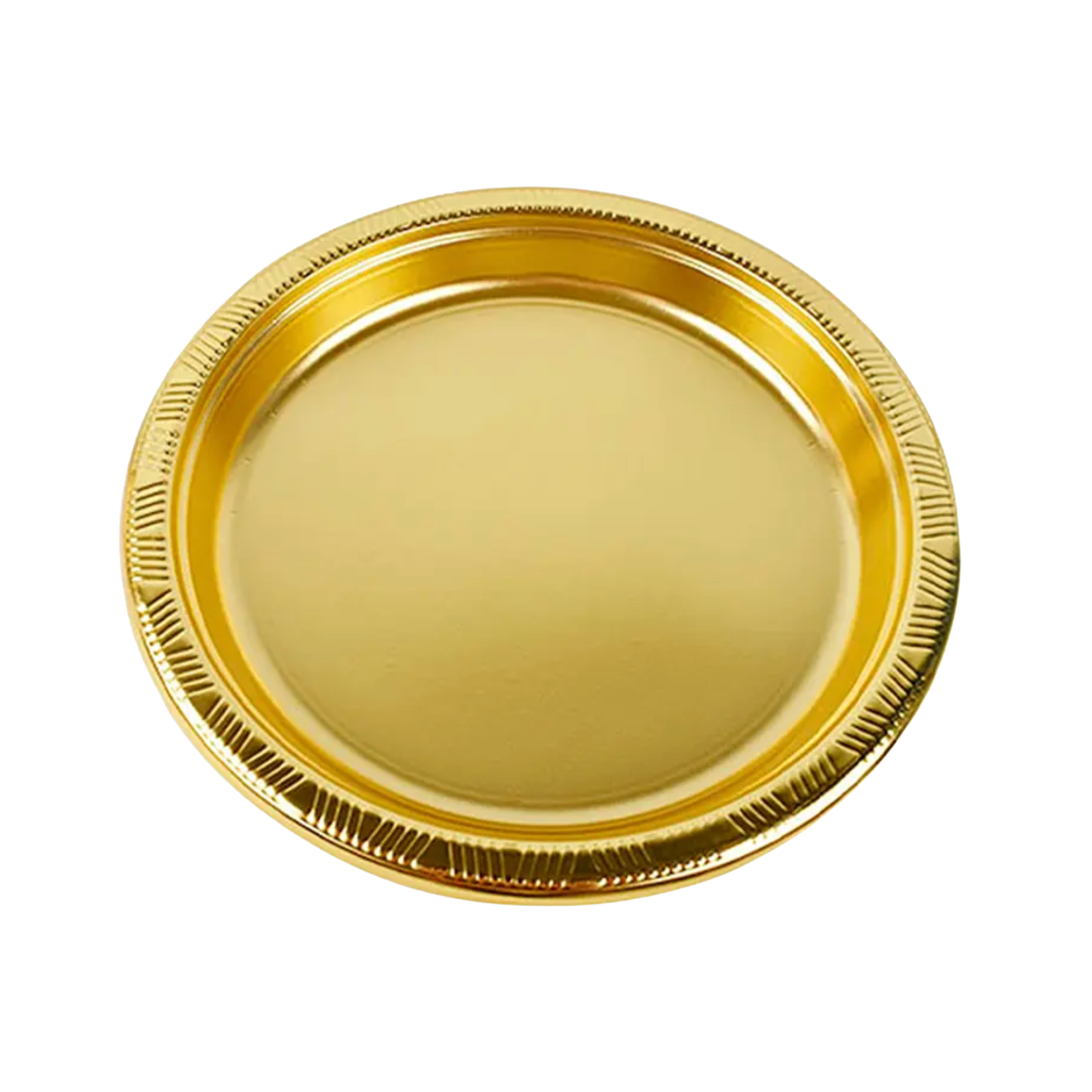 Plato Metalizado Dorado x 10un