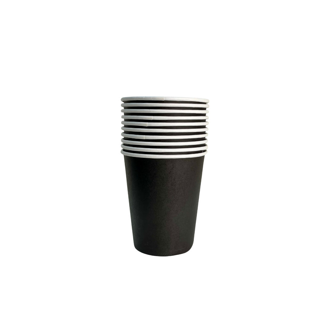 VASO POLIPAPEL COLOR NEGRO X10