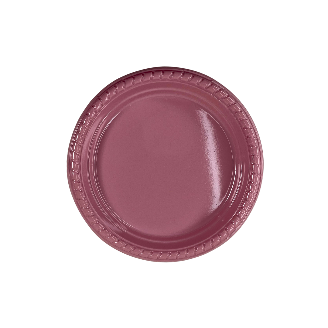 PLATO PLASTICO COLORES X10 18CM