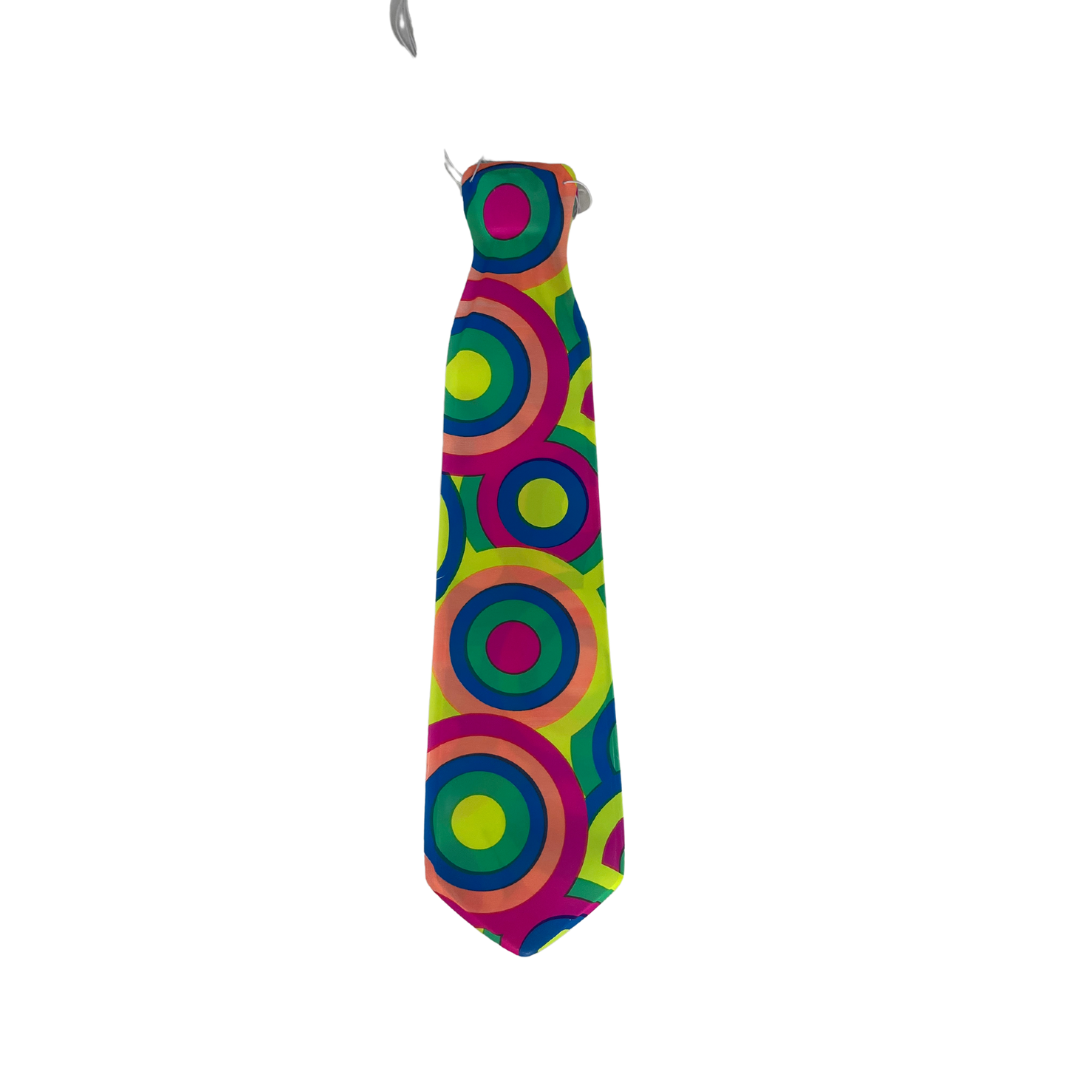 Corbata flúor círculos colores x6
