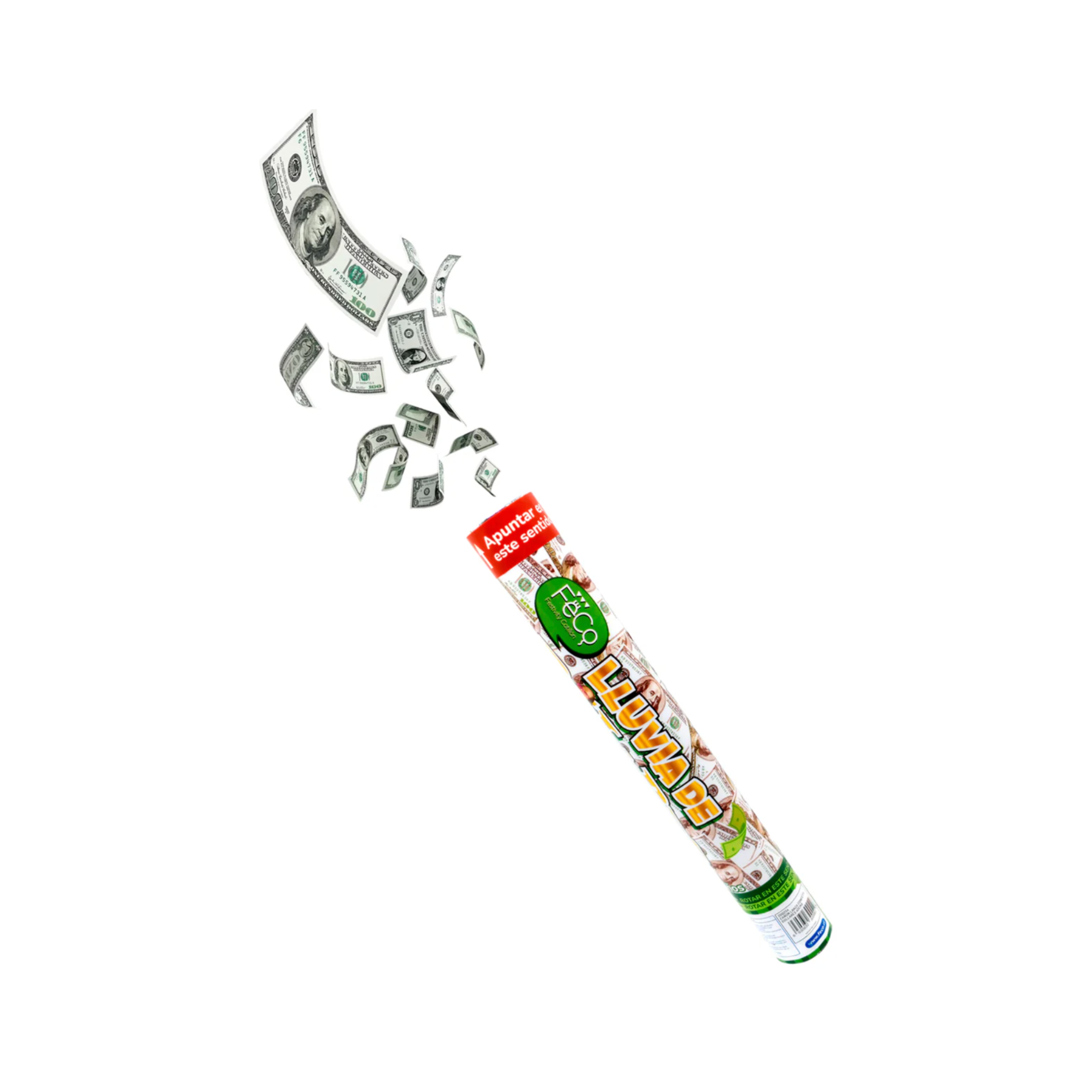 Cañon Lanza Confeti Dolares 40cm