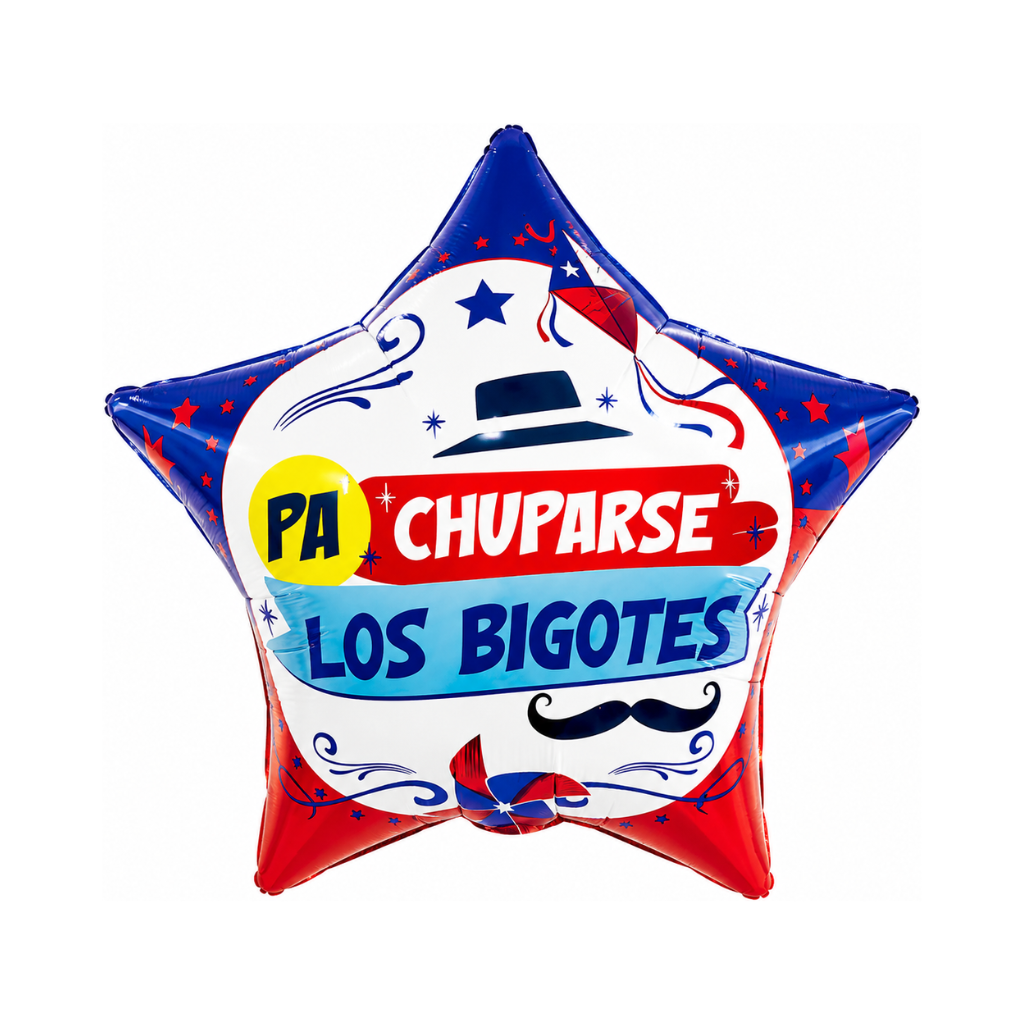 Globo Mylar “Pa’ Chuparse Los Bigotes”