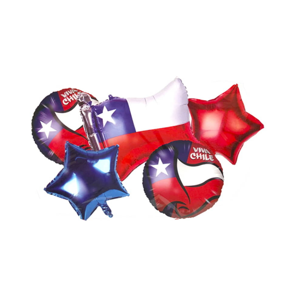 SET GLOBO MYLAR TRICOLOR