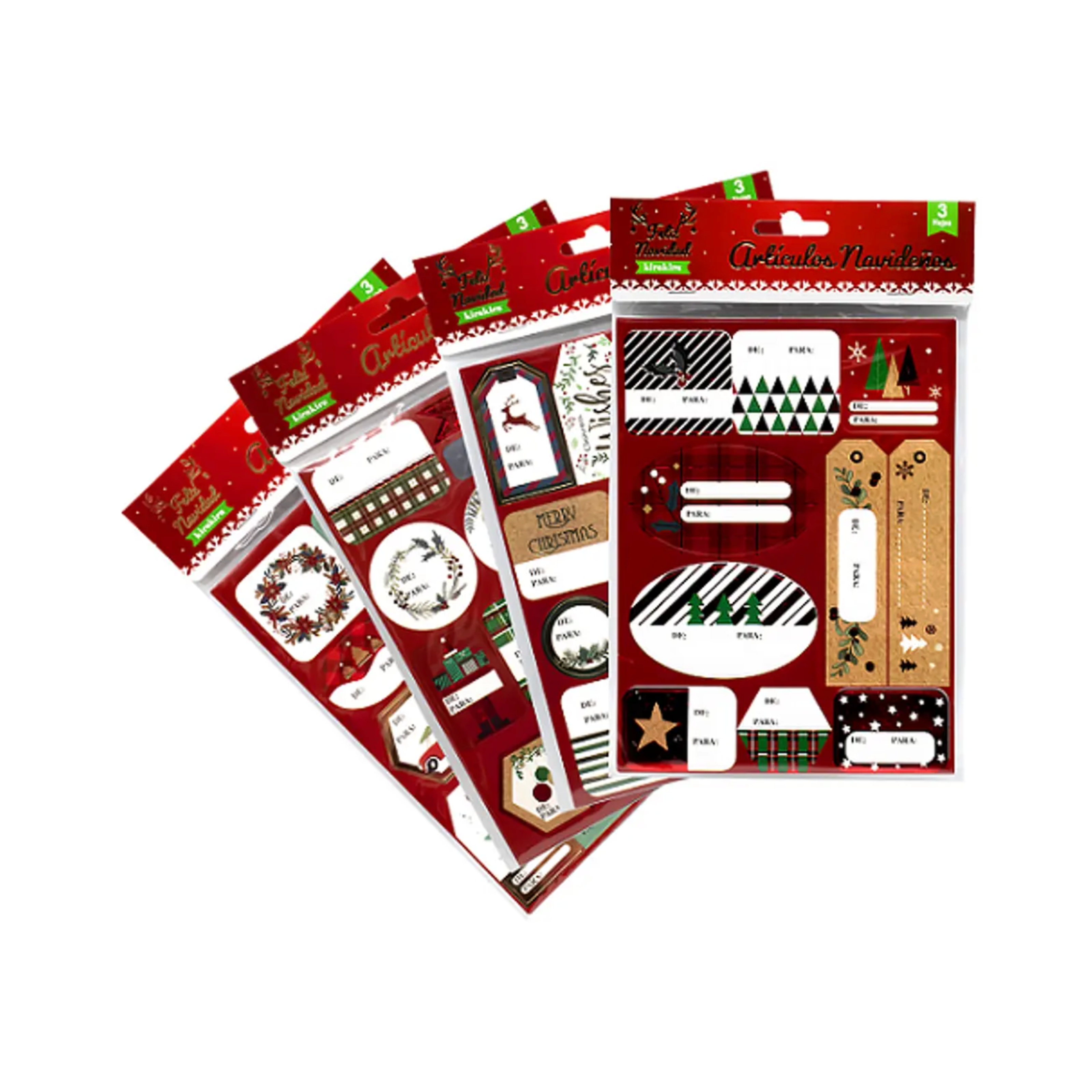 Stickers para Regalos Navideños 3 hojas