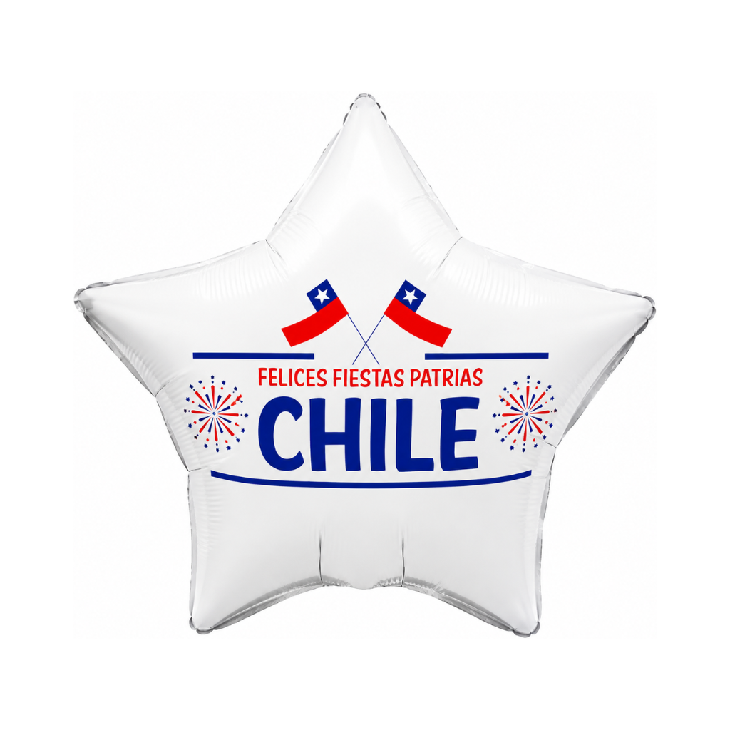 Globo Mylar “Felices Fiestas Patrias Chile”