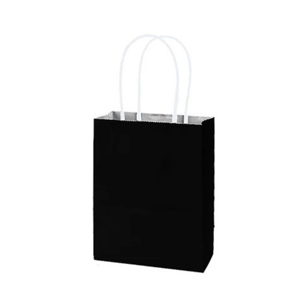 BOLSA DE PAPEL NEGRA 6 UNIDADES