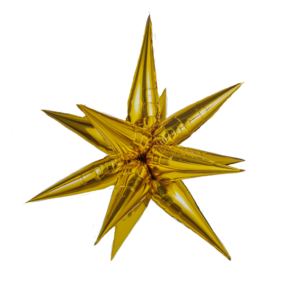 Globo puntas dorado 100 cm