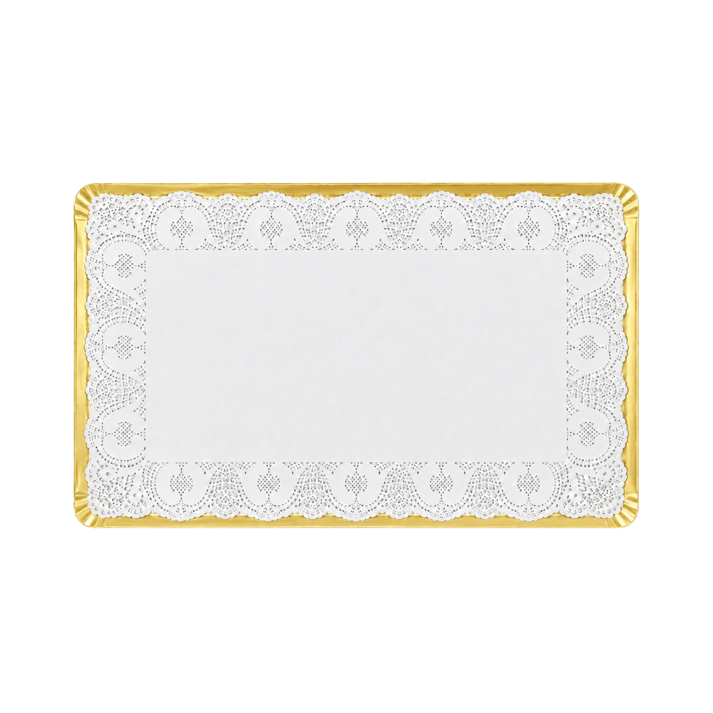 Bandeja Rectangular con Blonda 25x35 cm