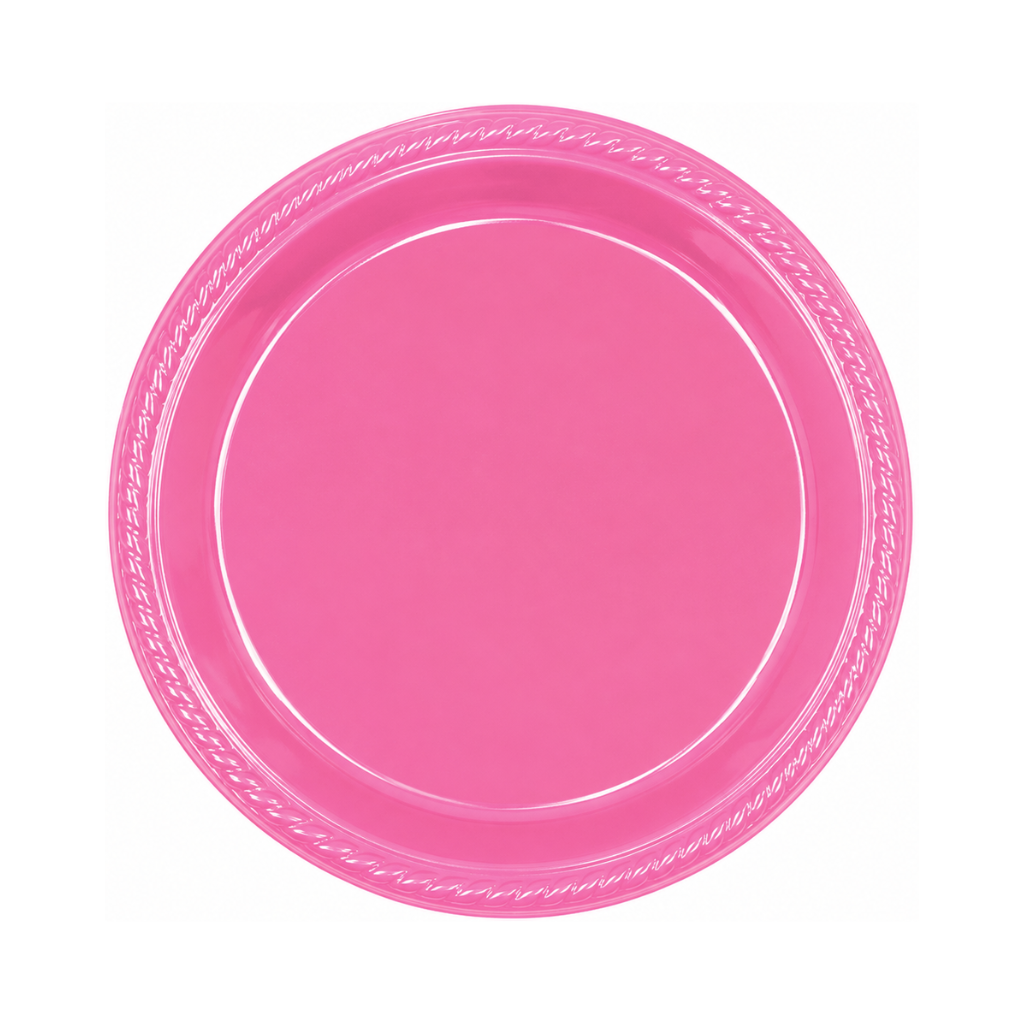 Platos Plásticos de Colores 18 cm x10 Unidades