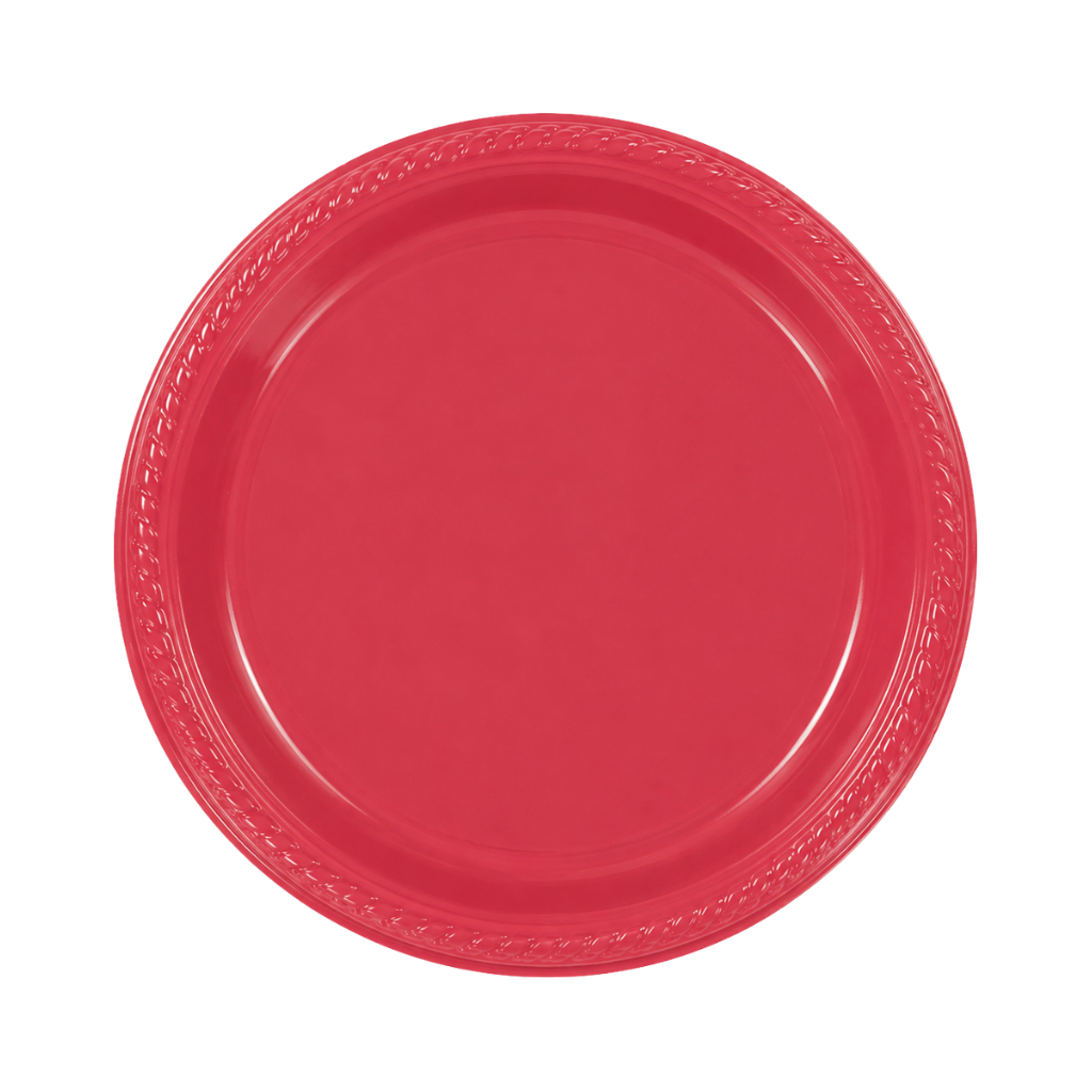 Platos Plásticos de Colores 18 cm x10 Unidades