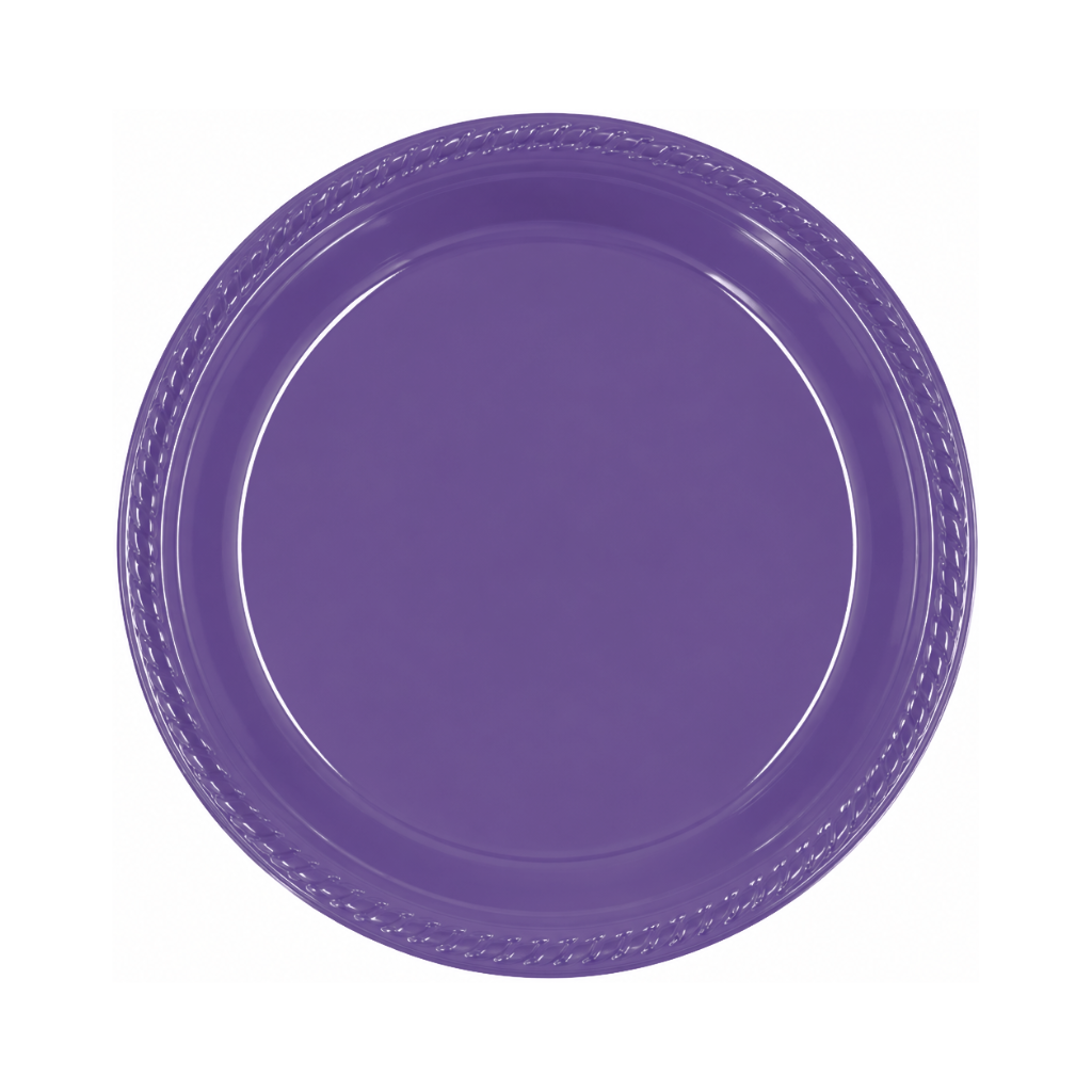 Platos Plásticos de Colores 18 cm x10 Unidades