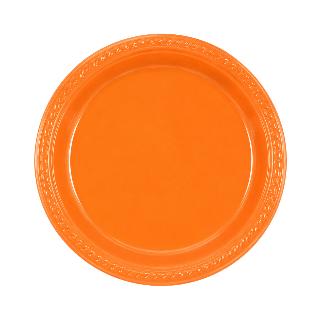 Platos Plásticos de Colores 18 cm x10 Unidades