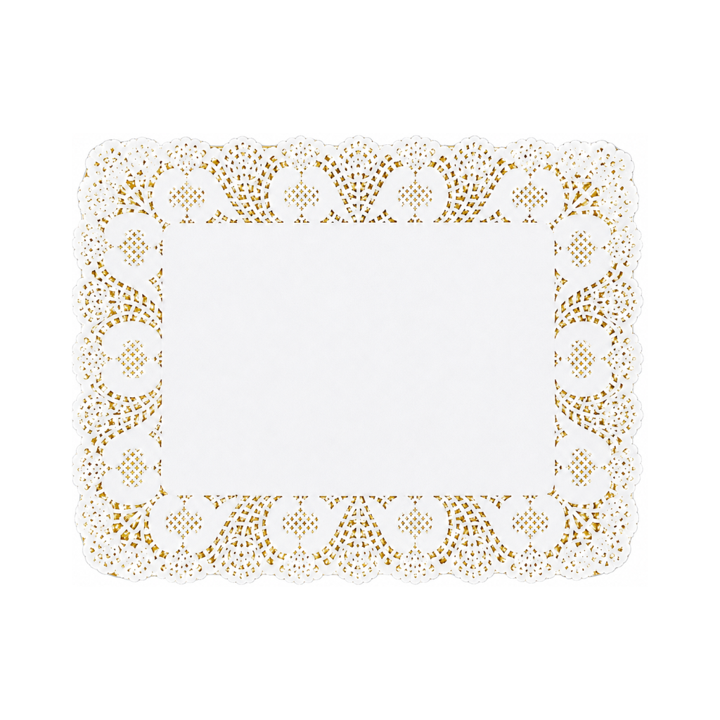 Bandeja Rectangular con Blonda 29x39 cm