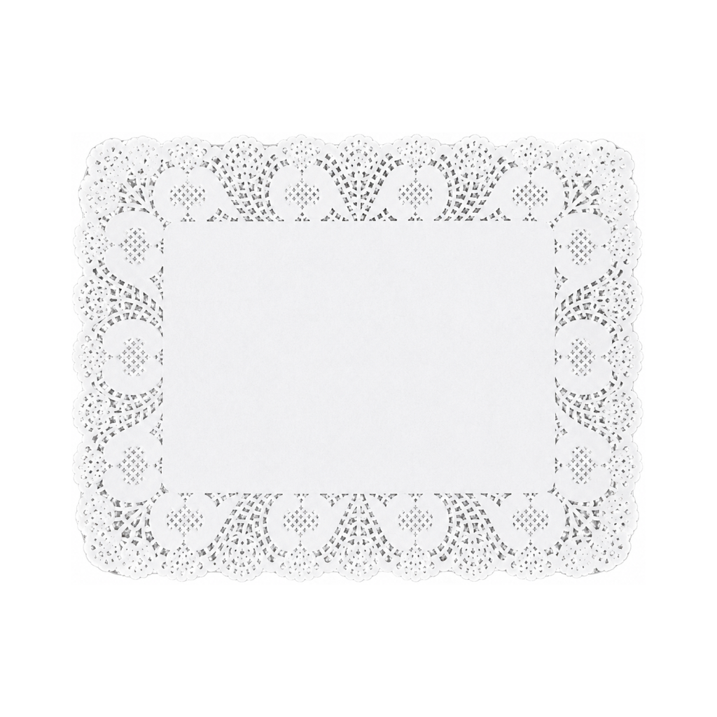 Bandeja Rectangular con Blonda 29x39 cm