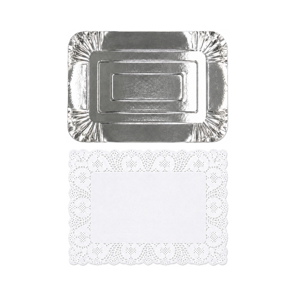 Bandeja Rectangular con Blonda 29x39 cm