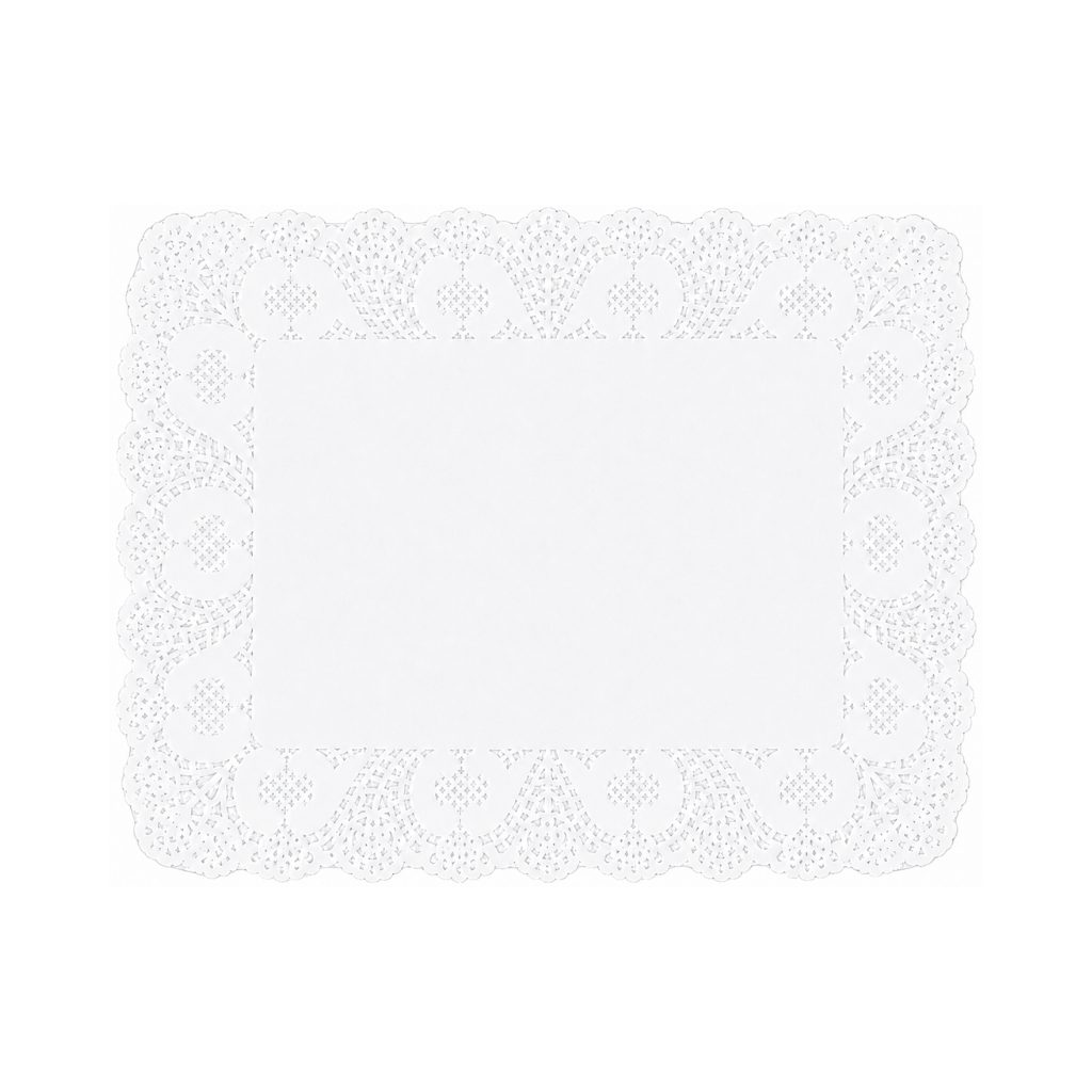 Bandeja Rectangular con Blonda 29x39 cm