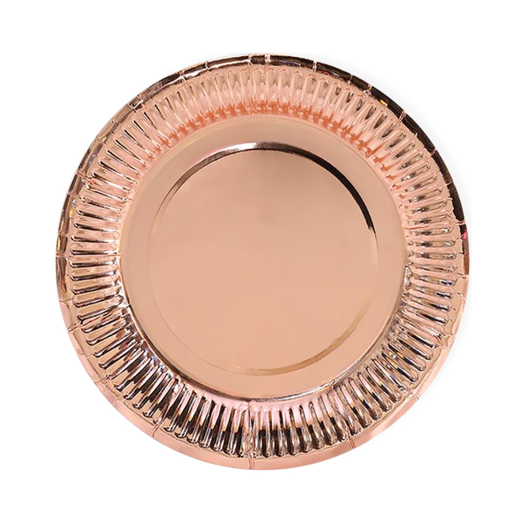 Platos de Cartón Metalizados 18 cm x6 Unidades