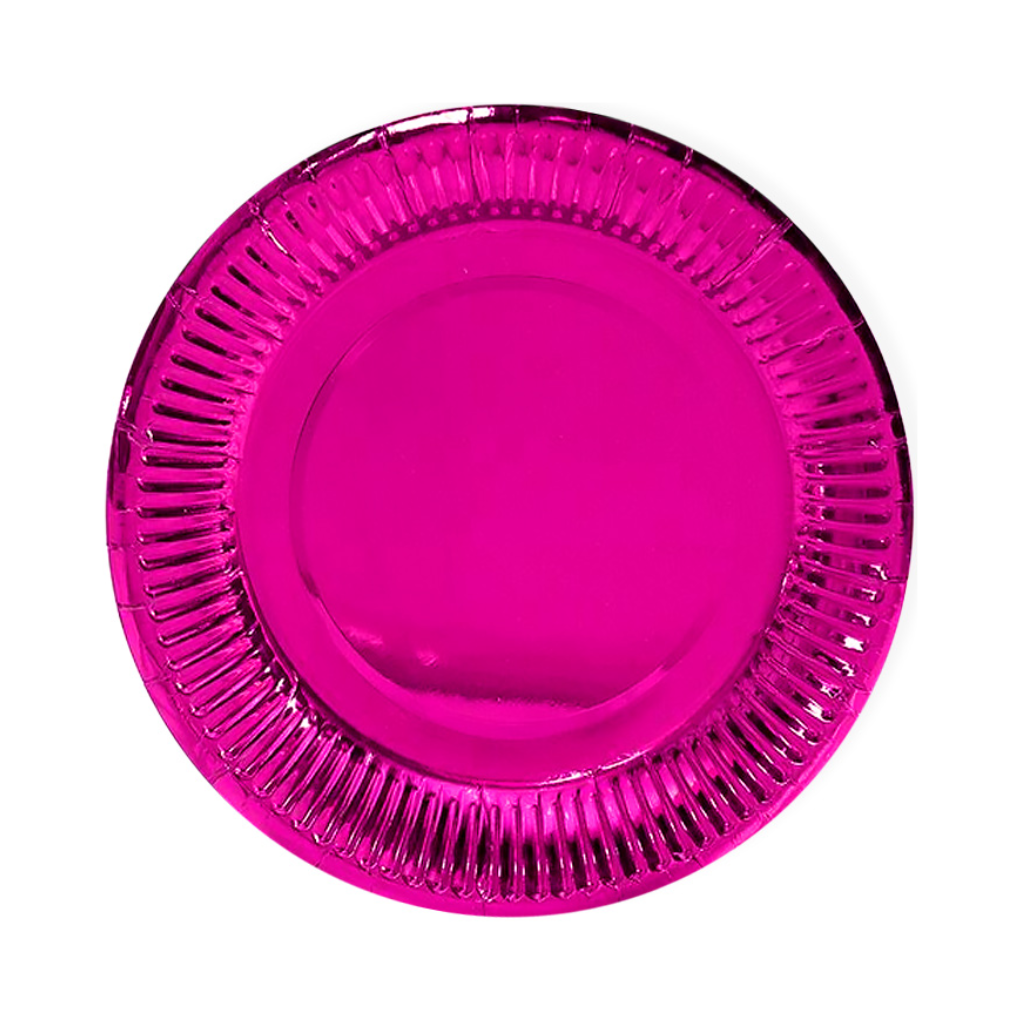 Platos de Cartón Metalizados 18 cm x6 Unidades