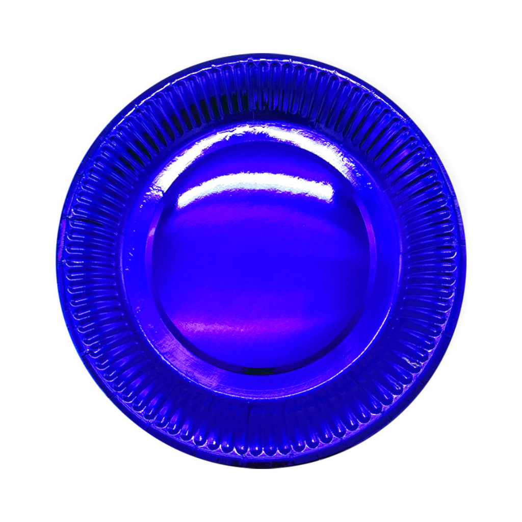 Platos de Cartón Metalizados 18 cm x6 Unidades