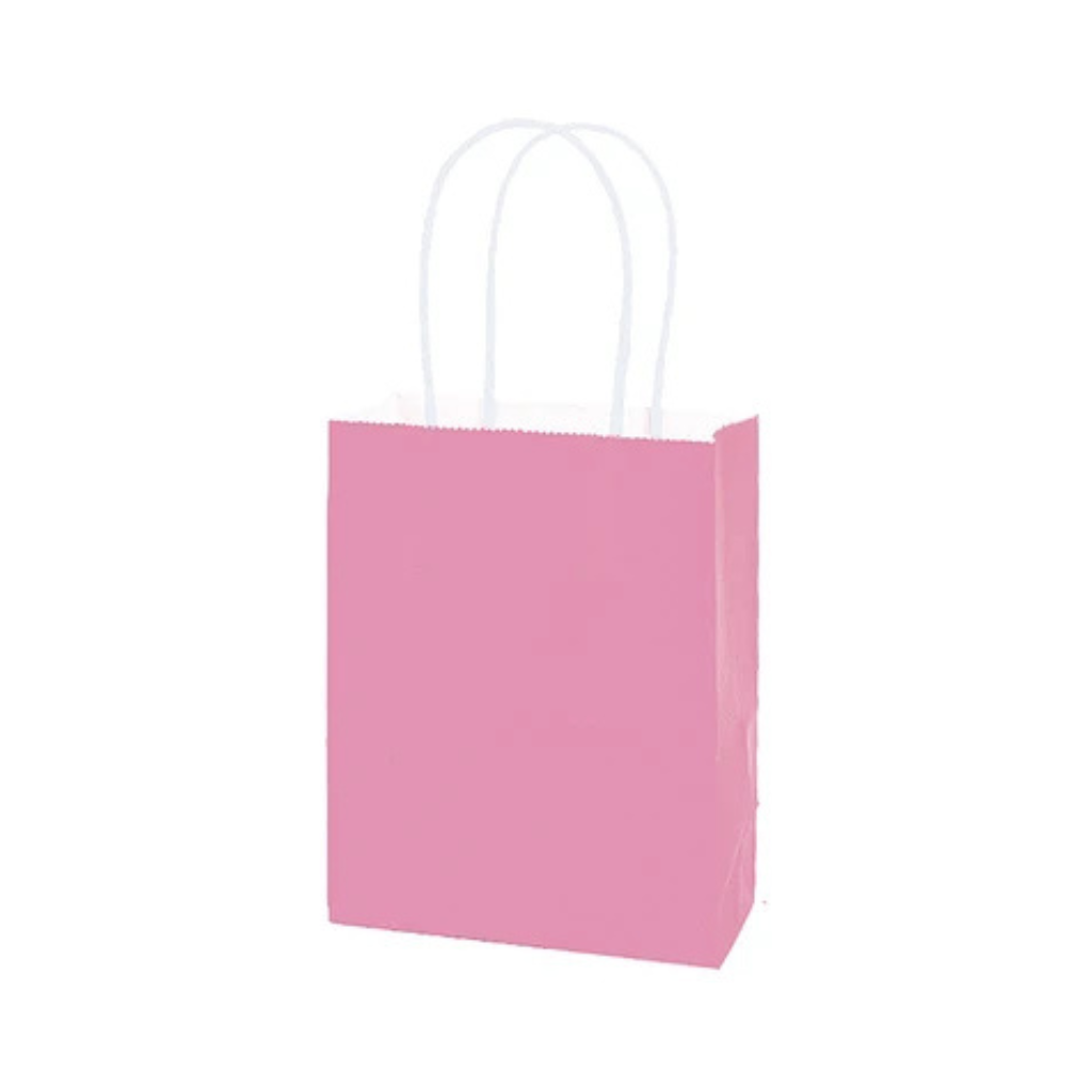 BOLSA DE PAPEL ROSADA 6 UNIDADES