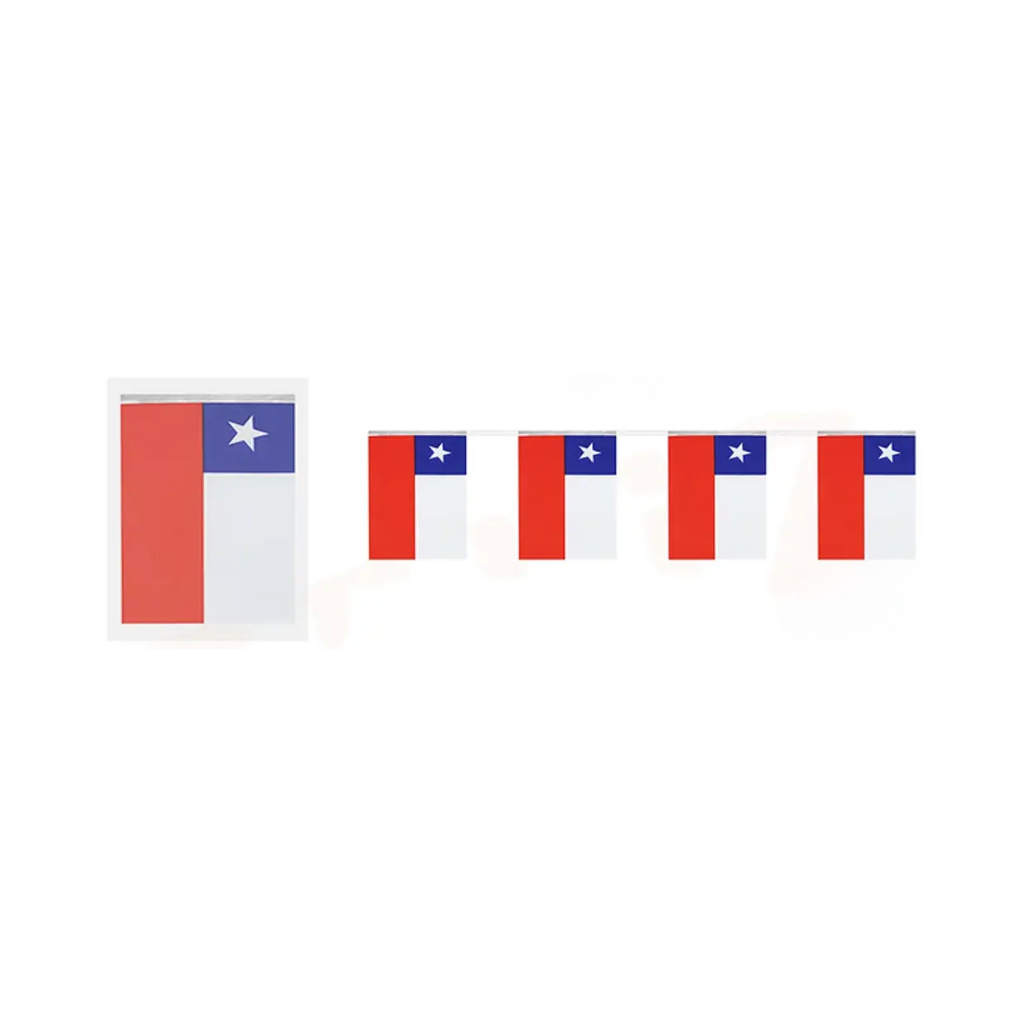 GUIRNALDA BANDERA CHILENA TELA X 4 MTS