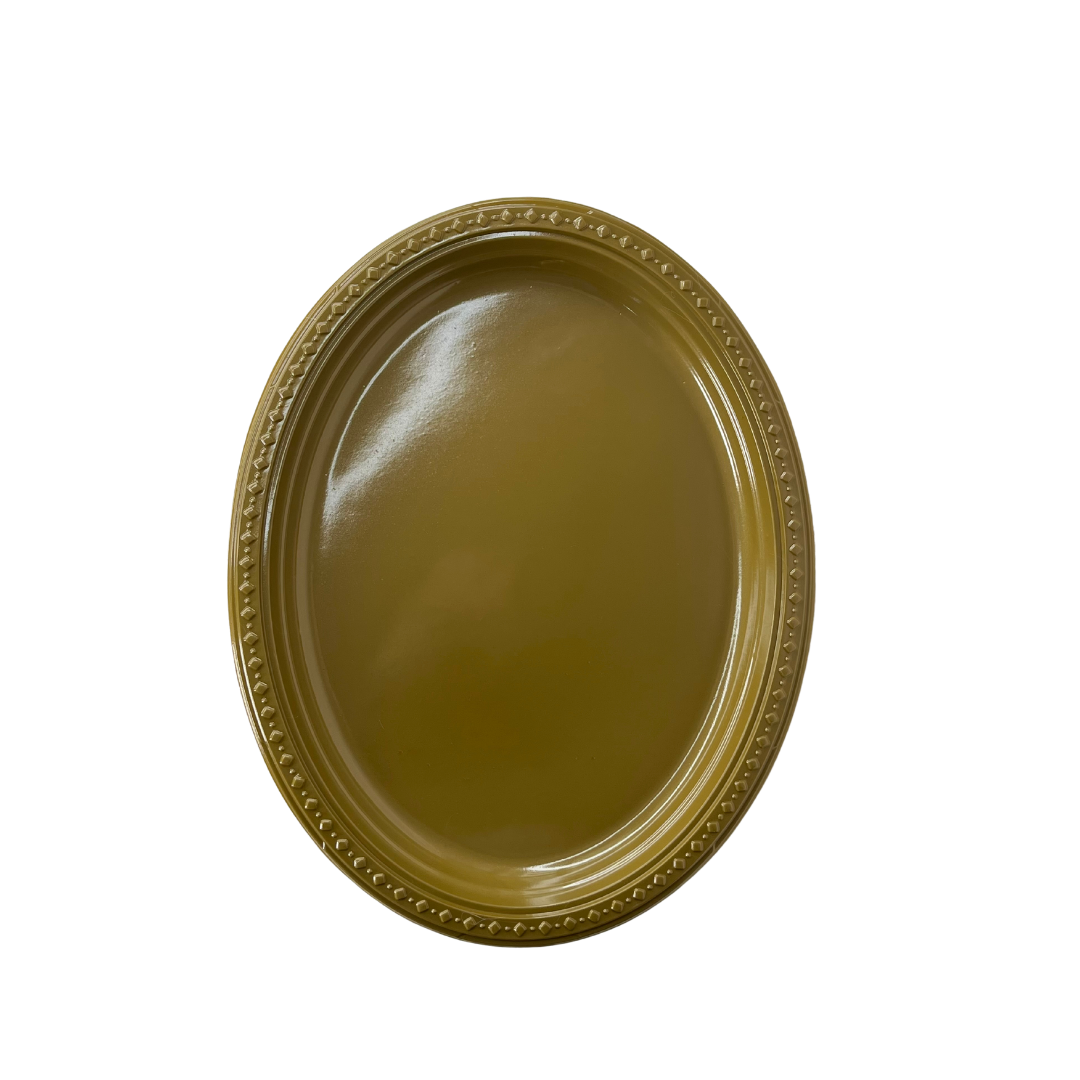 PLATO OVAL DORADO X5