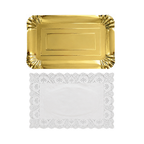 Bandeja Rectangular con Blonda 25x35 cm