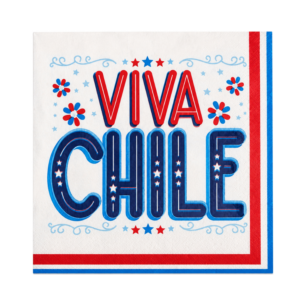 Servilleta Tricolor “Viva Chile” x10 Unidades