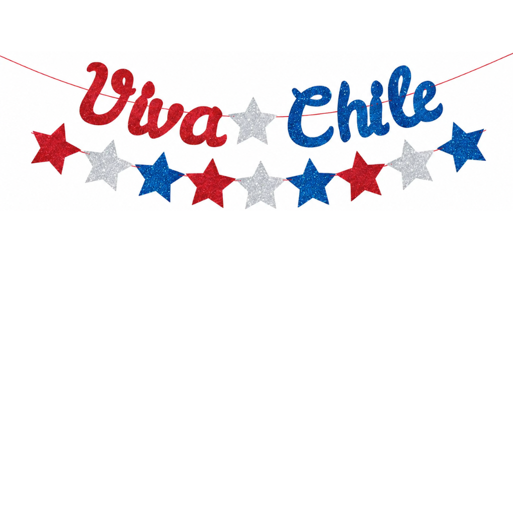 Banderín Viva Chile Estrellas