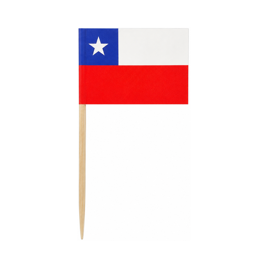 Mondadiente Bandera Chile x25 Unidades