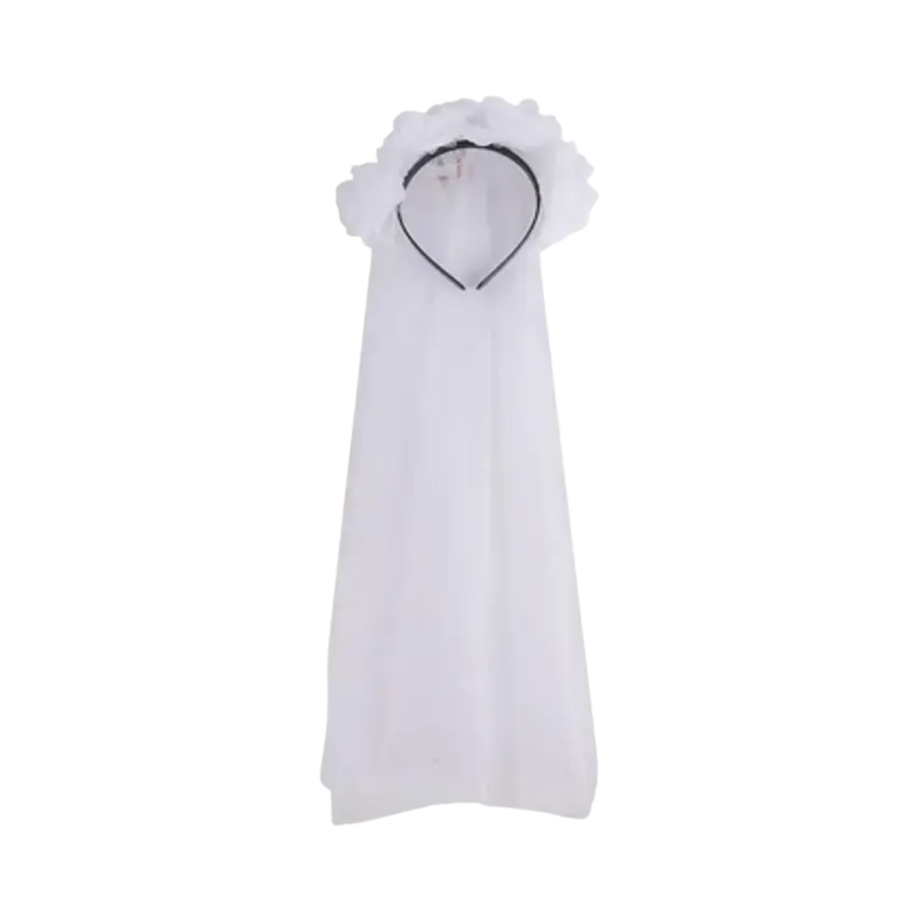CINTILLO FLORES CON VELO BLANCO