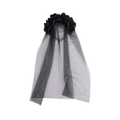 CINTILLO FLORES CON VELO NEGRO