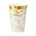 Vaso Cartón Marmoleado Dorado 200 Ml x6 Unidades