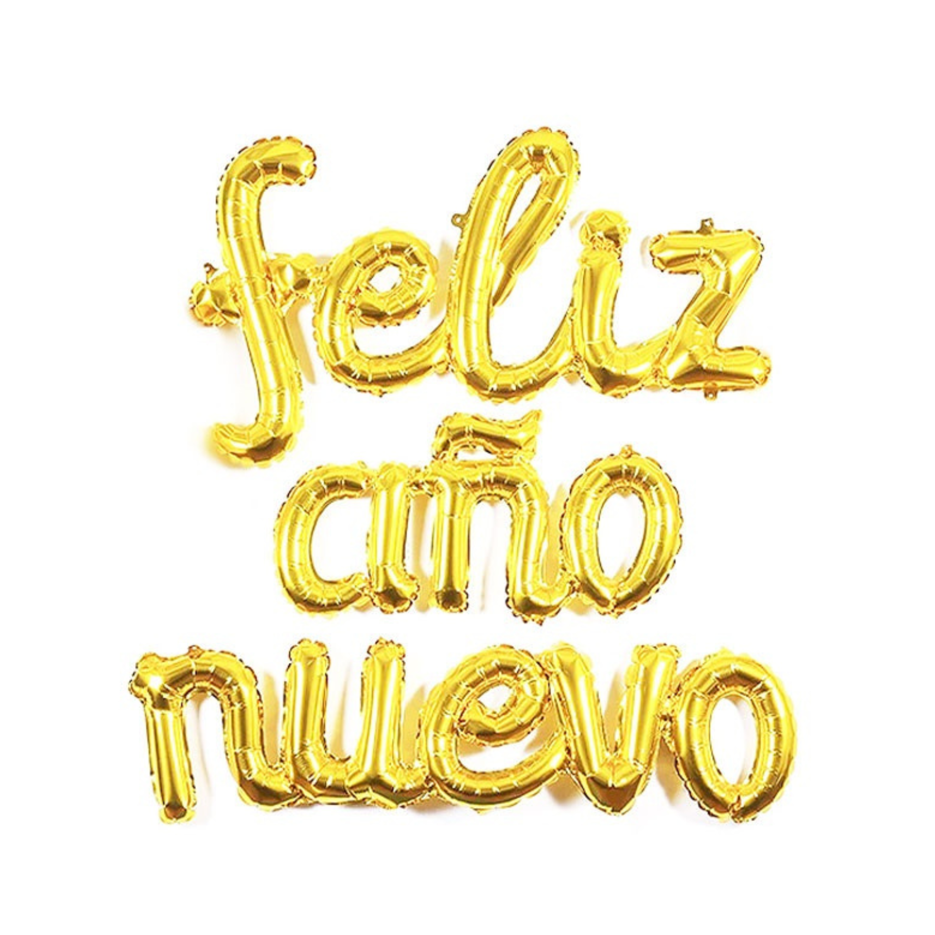 Globo Metalico cursivo Feliz Año Nuevo