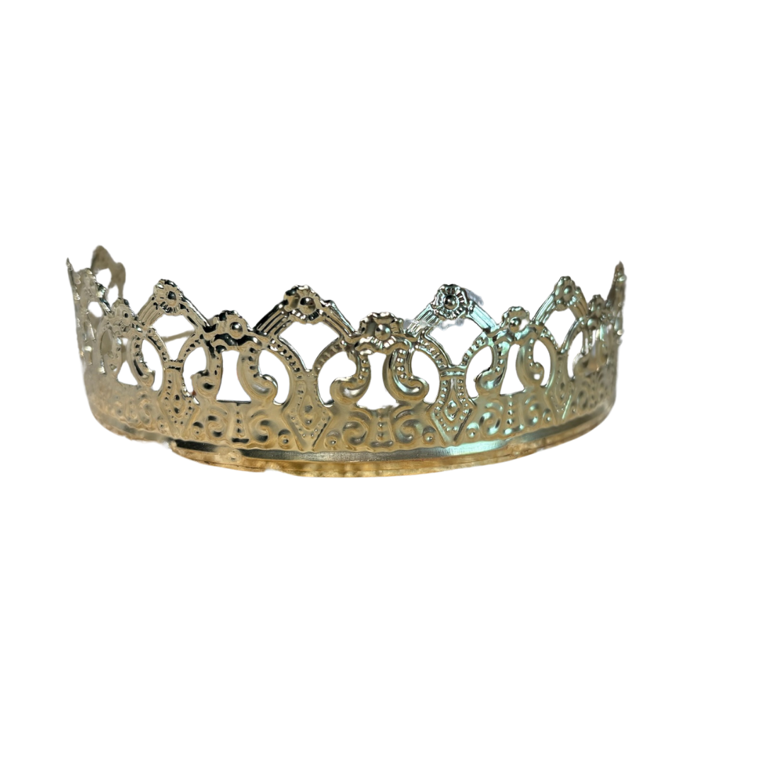 CORONA METALICA REINA DORADA
