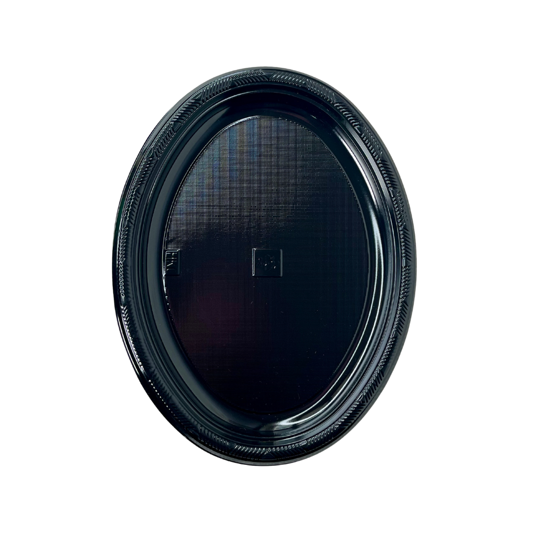 PLATO OVAL NEGRO X5