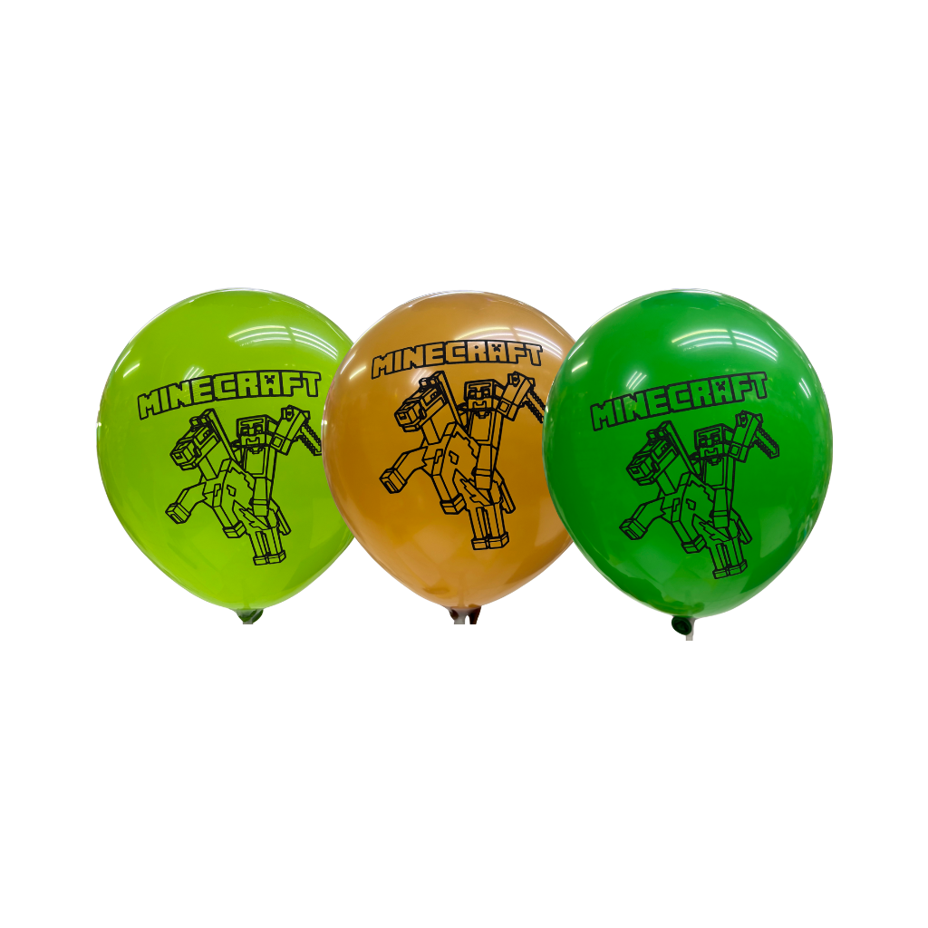 GLOBOS MINECRAFT 10 UNIDADES