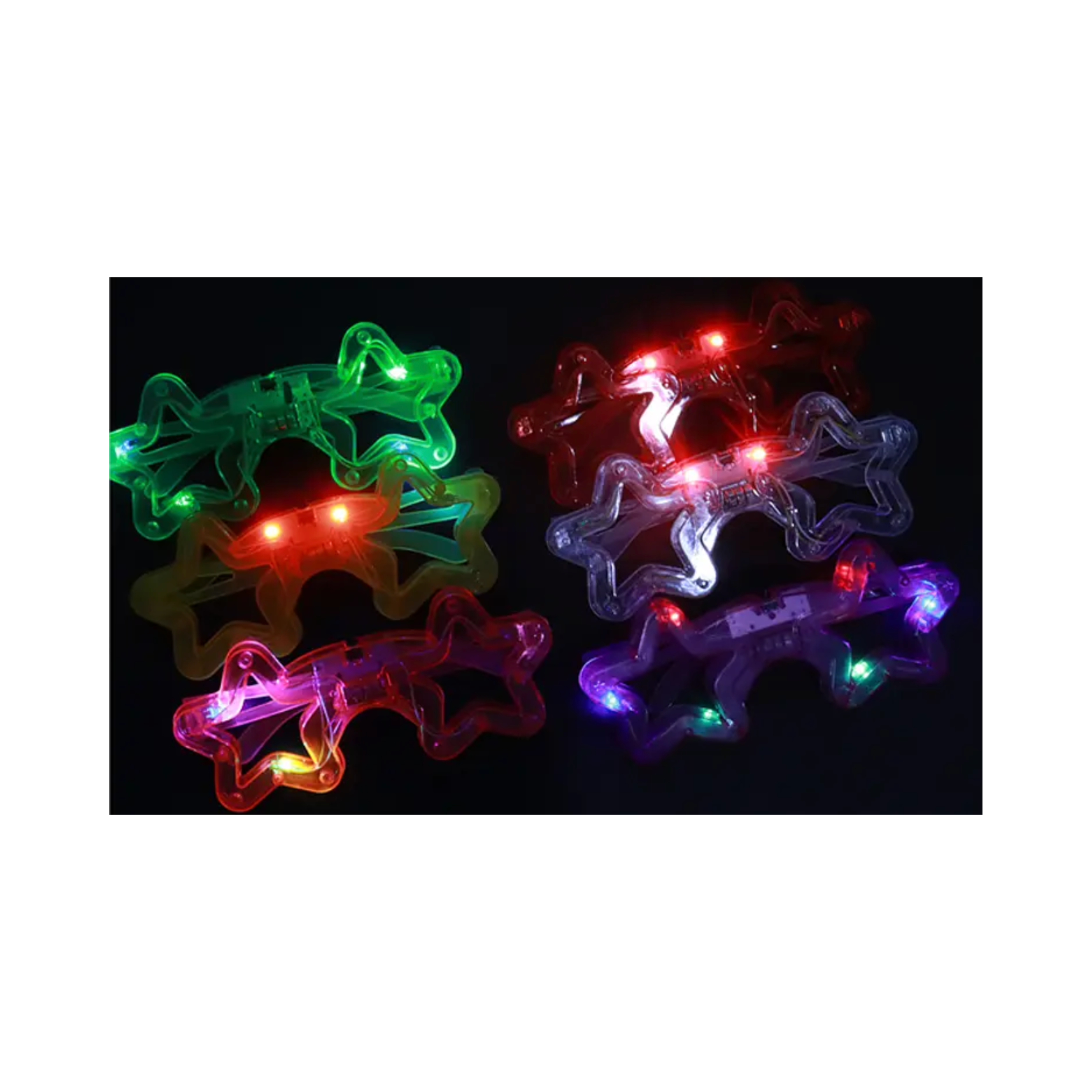 Lente Fluor Luz LED Estrellas