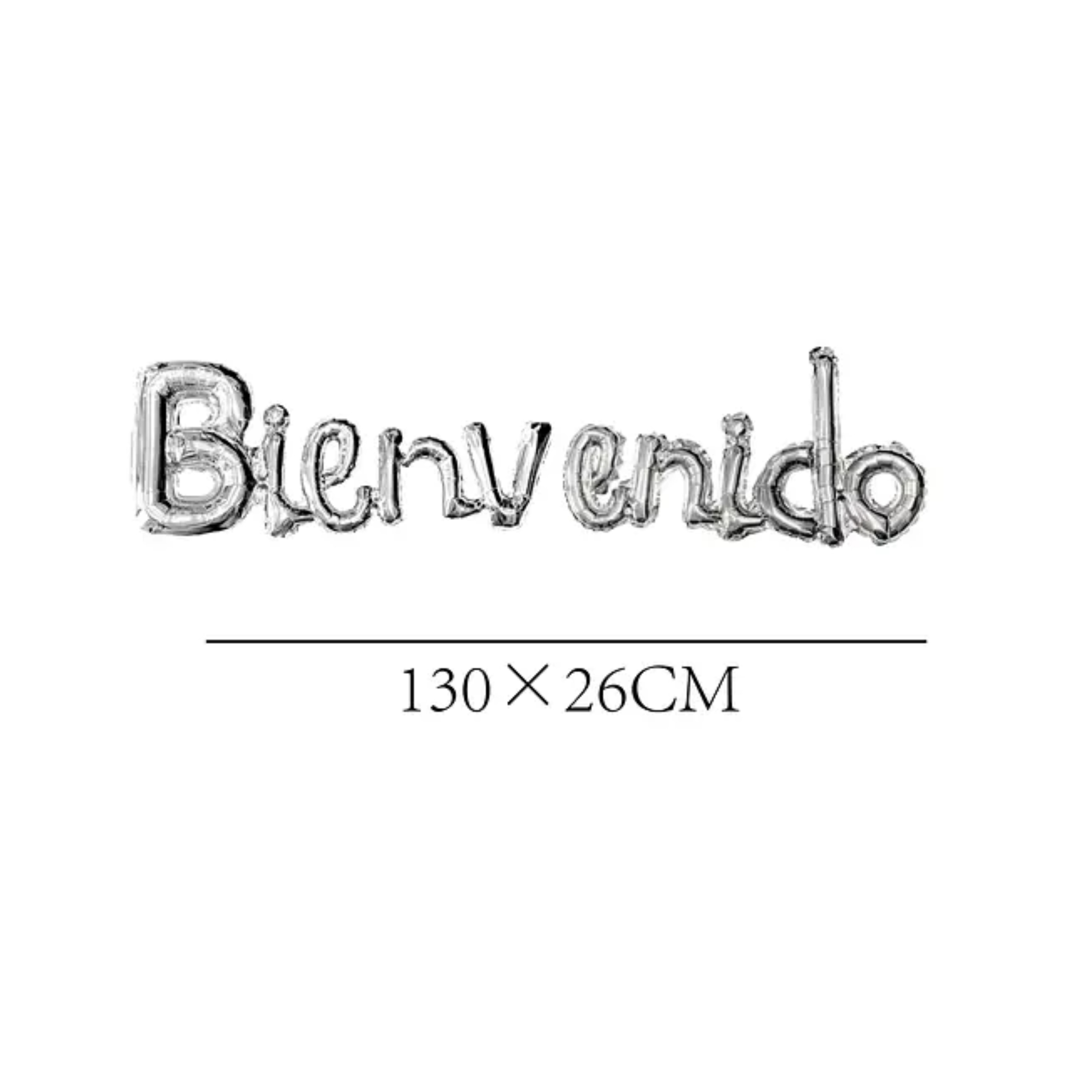 GLOBO BIENVENIDO PLATEADO