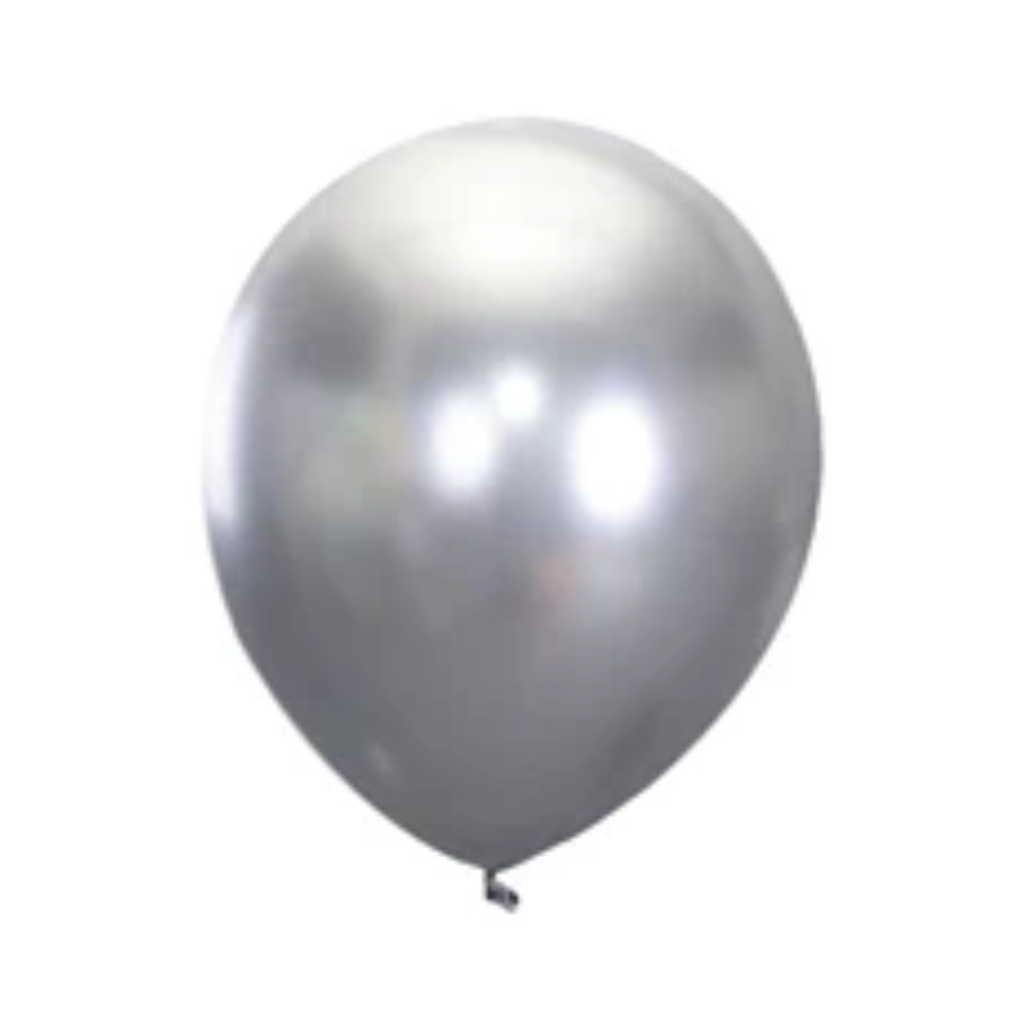GLOBO CROMADO R9 PLATEADO X 25