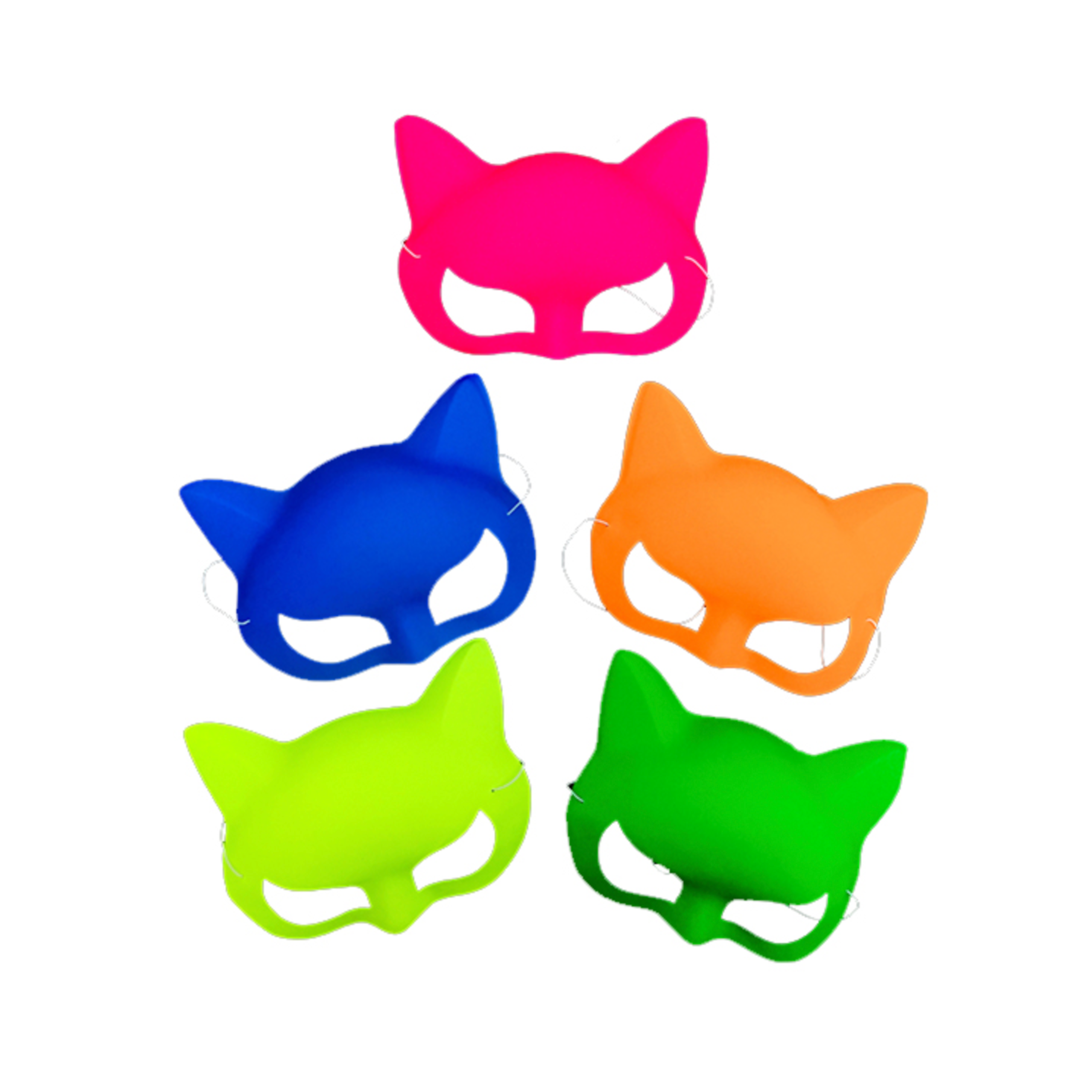 Antifaces Fluor Gato x 6un