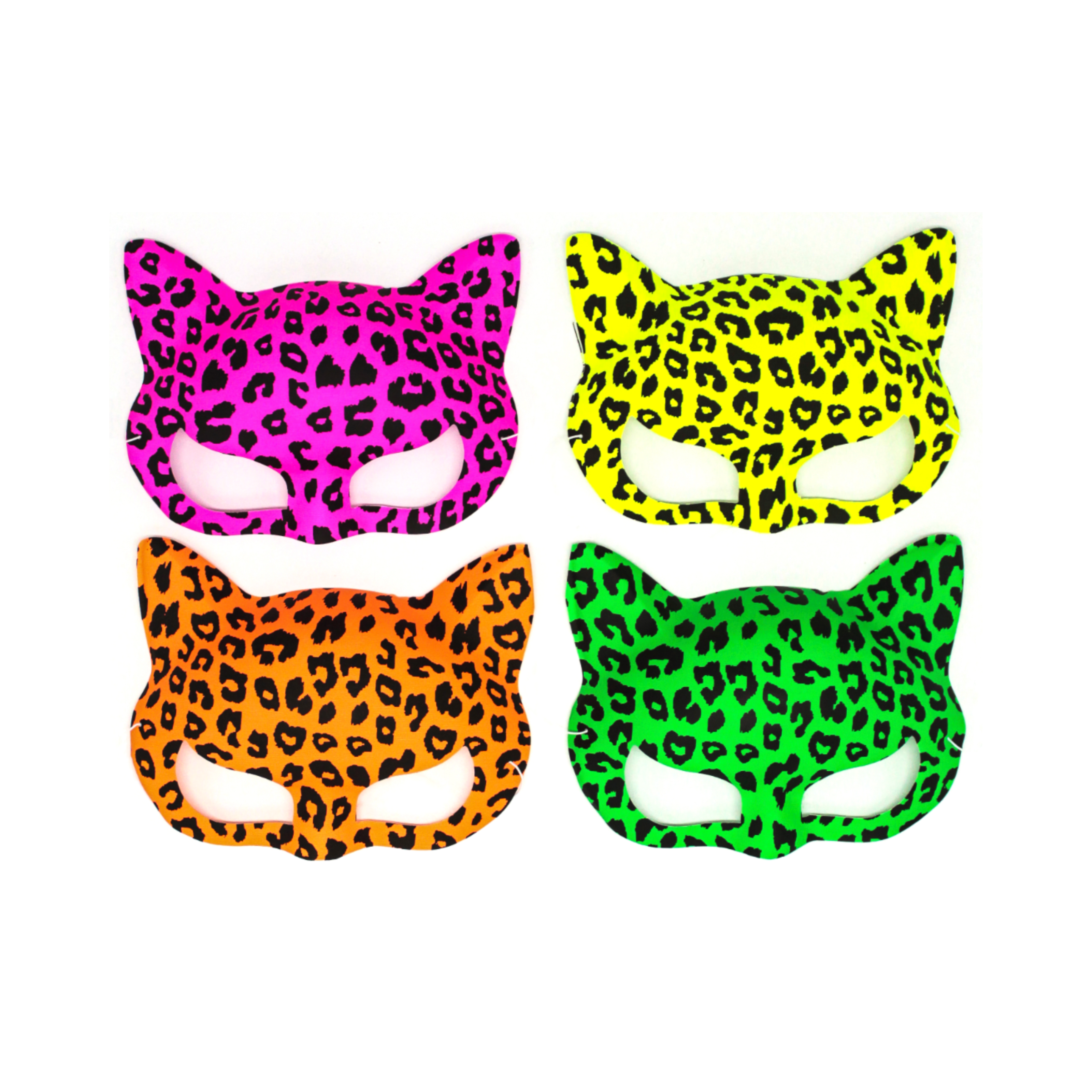 Antifaces Fluor Animal Print Gato x 6un