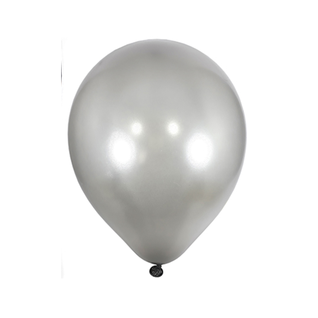 GLOBO #9 PLATA METAL X25