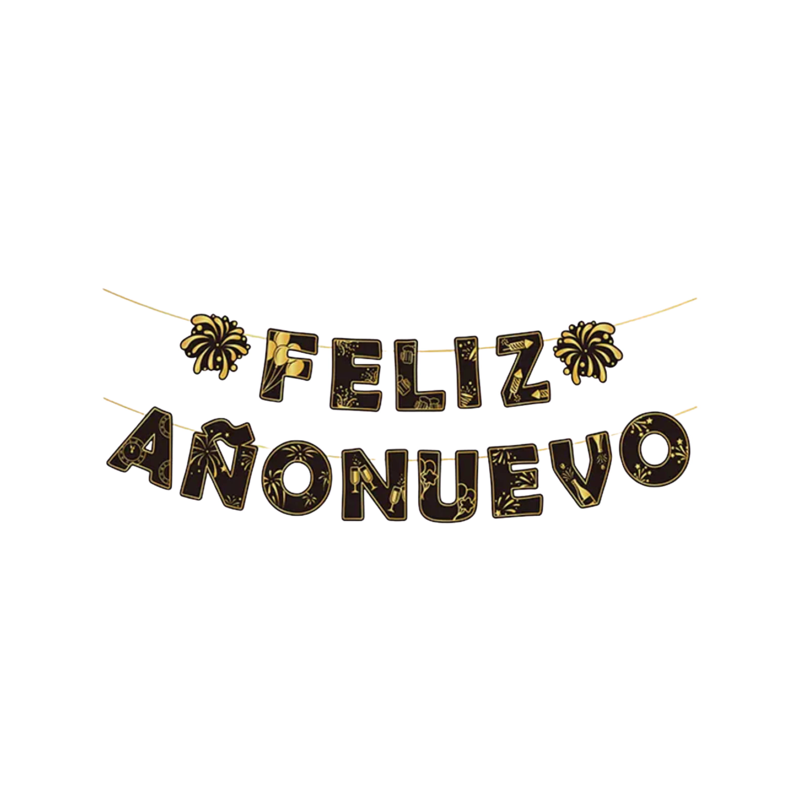 Guirnalda Feliz Año Nuevo 3m