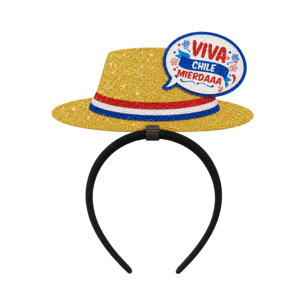 Cintillo “Viva Chile Mier…”