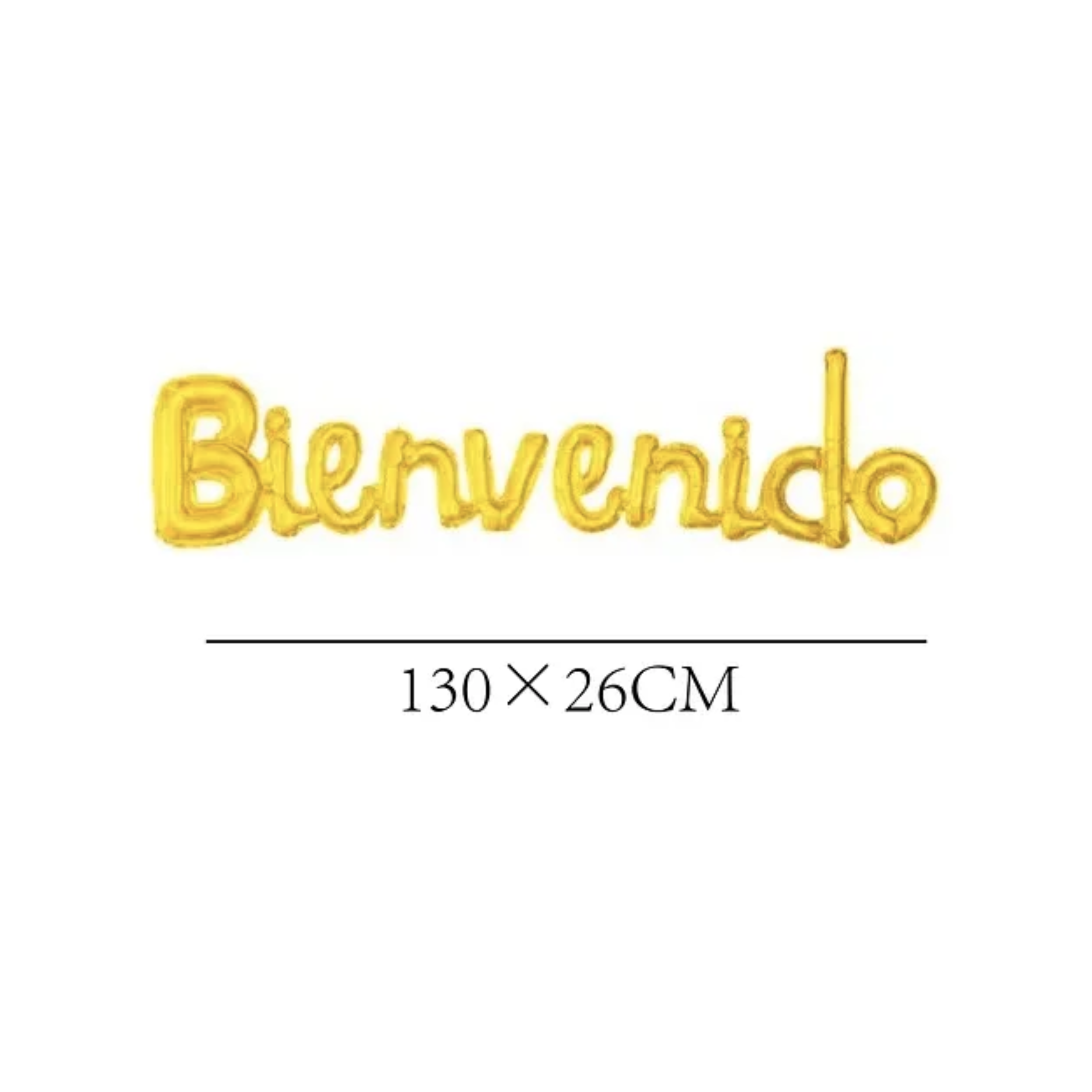 GLOBO BIENVENIDO DORADO